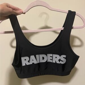 NFL Raiders Black Sports Bra